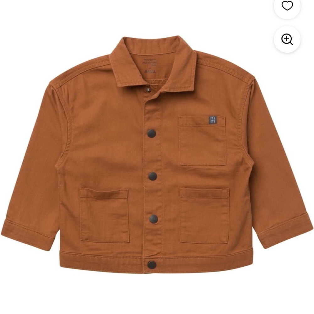 New Modern Moments by Gerber Toddler Boy Workwear Shirt brown buttons